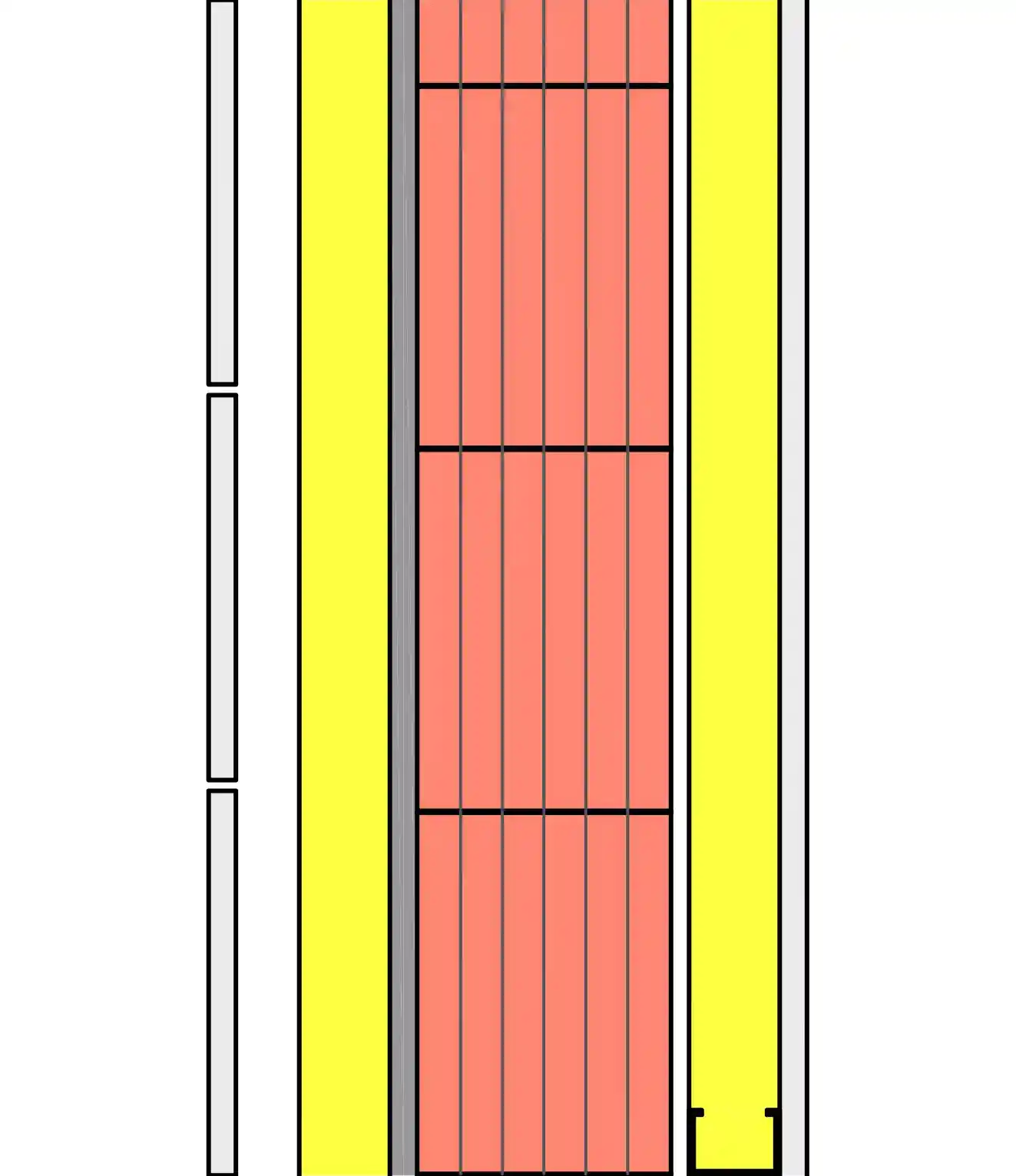 Imágen de sección de fachada ventilada con trasdosado autoportante para Termoarcilla® Rectificada 14
